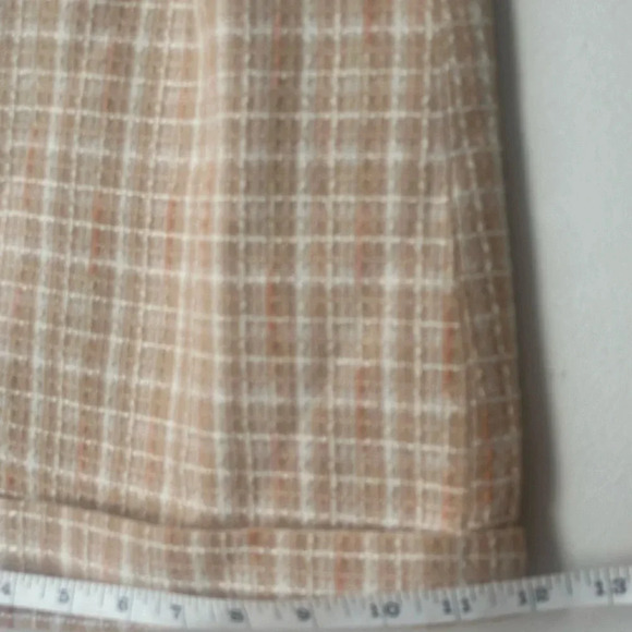 Shaun Justin Tan and Cream Tweed cuffed Y2K mini Shorts - Picture 7 of 11